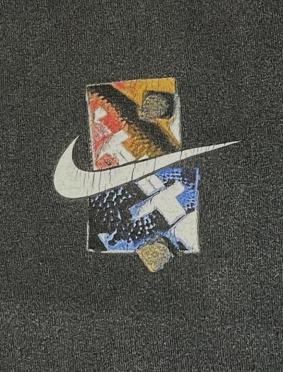 画像4: 90'S NIKE 白タグ シングルステッチ 両面プリント Tシャツ フェードブラック (VINTAGE)