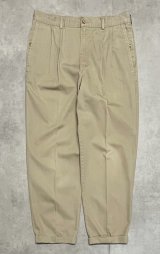 80'S BANANA REPUBLIC ツータック チノパンツ ベージュ 42TALONジップ USA製 (VINTAGE)