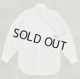 60'S PILGRIM "FORMEASE COLLAR" マチ付き 長袖 ポプリンシャツ ホワイト USA製 (DEADSTOCK)