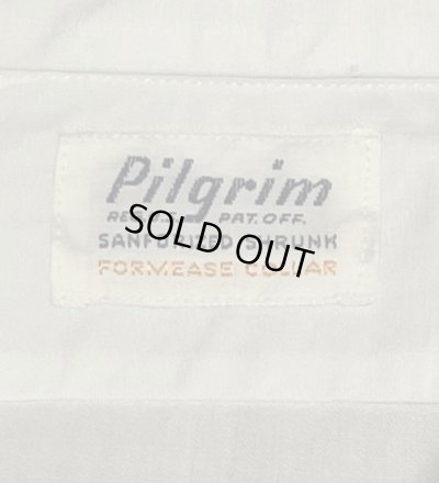 画像2: 60'S PILGRIM "FORMEASE COLLAR" マチ付き 長袖 ポプリンシャツ ホワイト USA製 (DEADSTOCK)