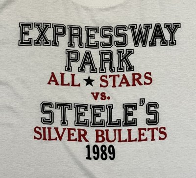 画像3: 80'S EXPRESSWAY PARK ALL STARS VS STEELE'S SILVER BULLETS シングルステッチ 半袖 Tシャツ ホワイト USA製 (VINTAGE)