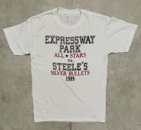 80'S EXPRESSWAY PARK ALL STARS VS STEEL'S SILVER BULLETS シングルステッチ 半袖 Tシャツ ホワイト USA製 (VINTAGE)
