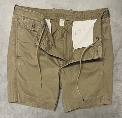 画像4: RRL ボタンフライ ミリタリーチノショーツ タン (USED)