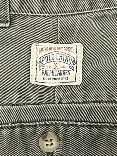 画像6: 90'S RALPH LAUREN "ボックスロゴ" ツープリーツ チノショーツ カーキ USA製 (VINTAGE)