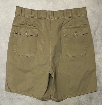 画像5: 90'S RALPH LAUREN ボタンフライ ツープリーツ ミリタリーチノショーツ タン USA製 (VINTAGE)