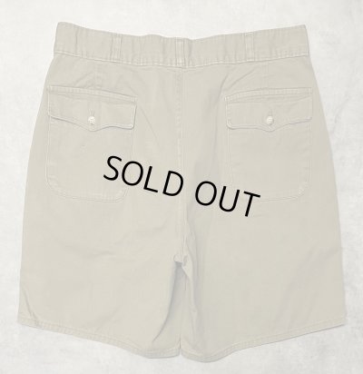 画像5: 90'S RALPH LAUREN ボタンフライ ツープリーツ ミリタリーチノショーツ タン USA製 (VINTAGE)