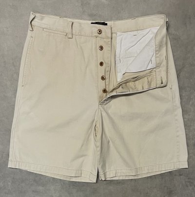 画像4: 90'S RRL 三ツ星タグ ボタンフライ ミリタリーチノショーツ ライトベージュ USA製 (VINTAGE)