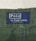 画像2: 90'S RALPH LAUREN "ボックスロゴ" ツープリーツ チノショーツ ダークグリーン TALONジップ USA製 (VINTAGE) (2)
