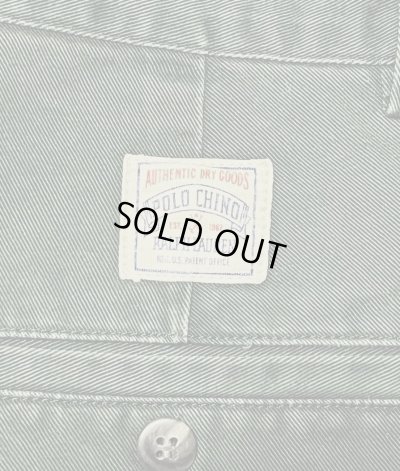 画像7: 90'S RALPH LAUREN "ボックスロゴ" ツープリーツ チノショーツ ダークグリーン TALONジップ USA製 (VINTAGE)