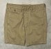 画像1: RRL ボタンフライ ミリタリーチノショーツ タン (USED) (1)