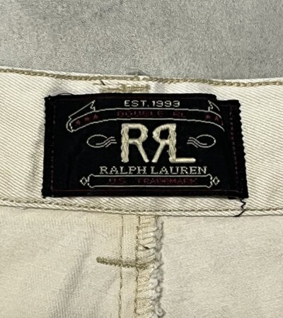 画像2: 90'S RRL 三ツ星タグ ボタンフライ ミリタリーチノショーツ ライトベージュ USA製 (VINTAGE)