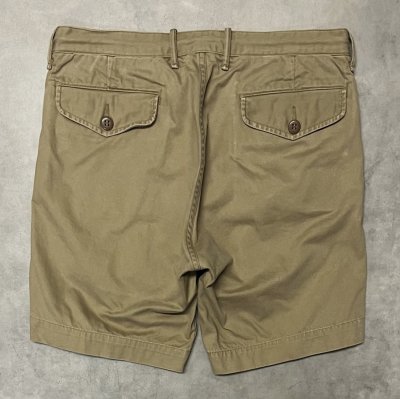 画像6: RRL ボタンフライ ミリタリーチノショーツ タン (USED)