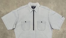 他の写真1: 90'S RALPH LAUREN POLO SPORT チンスト付き ハーフジップ 半袖 シャンブレーシャツ ブルー (VINTAGE)