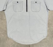 他の写真3: 90'S RALPH LAUREN POLO SPORT チンスト付き ハーフジップ 半袖 シャンブレーシャツ ブルー (VINTAGE)