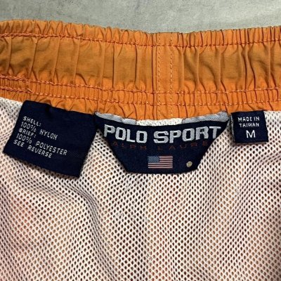 画像2: 90'S RALPH LAUREN POLO SPORT ナイロンショーツ オレンジ (VINTAGE)