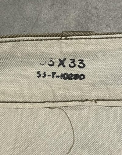 画像3: 50'S アメリカ軍 US ARMY "MIL-T-2064B" ボタンフライ チノパンツ ベージュ (VINTAGE)