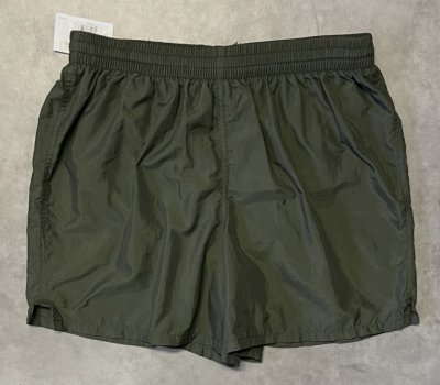 画像1: アメリカ軍 US ARMY IPFU ナイロン トレーニングショーツ オリーブ (DEADSTOCK)