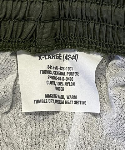 画像2: アメリカ軍 US ARMY IPFU ナイロン トレーニングショーツ オリーブ (DEADSTOCK)