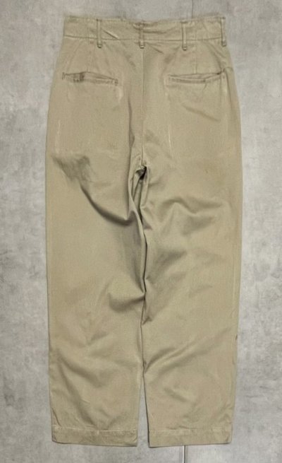画像5: 50'S アメリカ軍 US ARMY "MIL-T-2064A" 45カーキ ボタンフライ チノパンツ ベージュ (VINTAGE)