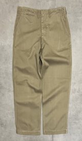 40'S アメリカ軍 USMC ダブルステッチ バックポケット無し チノパンツ (VINTAGE)
