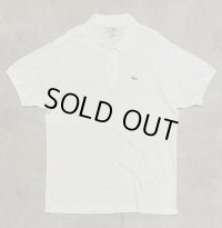 80'S CHEMISE LACOSTE ポロシャツ ホワイト フランス製 (VINTAGE)