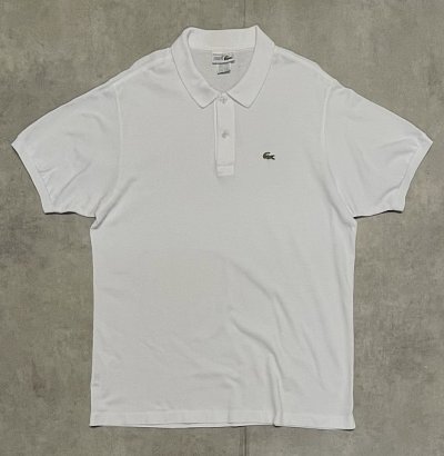 画像1: 80'S CHEMISE LACOSTE ポロシャツ ホワイト フランス製 (VINTAGE)
