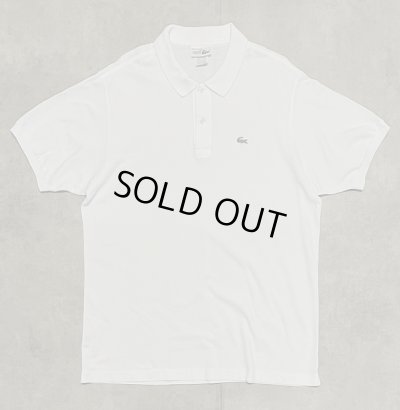 画像1: 80'S CHEMISE LACOSTE ポロシャツ ホワイト フランス製 (VINTAGE)