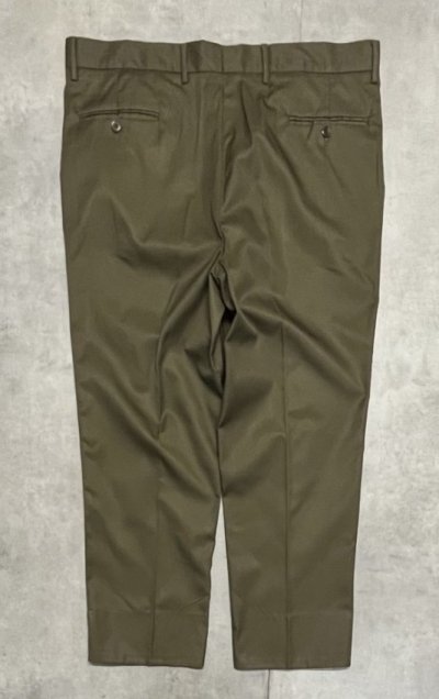 画像3: 90'S イタリア軍 ワンプリーツ オフィサーパンツ ダークカーキ (DEADSTOCK)