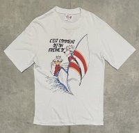 80'S JEAN-LUC SECHET シングルステッチ 半袖 Tシャツ ホワイト (VINTAGE)