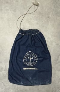 60'S SAINT JAMES SCHOOL 耳付き デニム ジムバッグ インディゴ (VINTAGE)