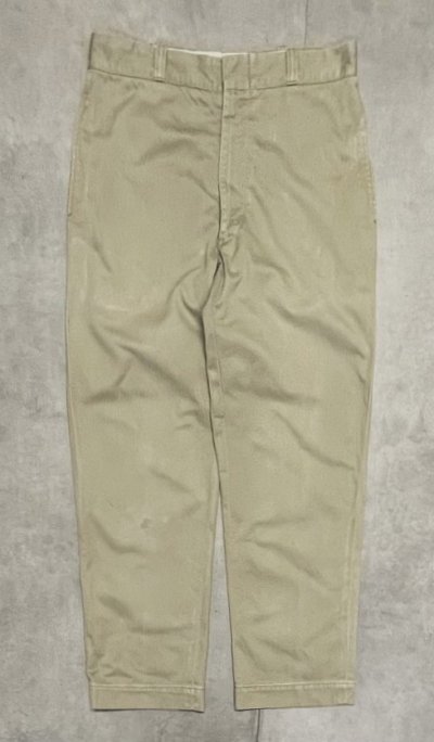 画像1: 60'S アメリカ軍 US ARMY コットン100% チノパンツ RAPIDアルミジップ (VINTAGE)