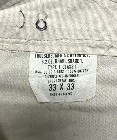 画像2: 60'S アメリカ軍 US ARMY コットン100% チノパンツ RAPIDアルミジップ (VINTAGE)