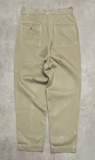画像5: 60'S アメリカ軍 US ARMY コットン100% チノパンツ FASTブラスジップ (VINTAGE)