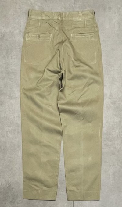 画像4: 60'S アメリカ軍 US ARMY コットン100% チノパンツ RAPIDアルミジップ (VINTAGE)