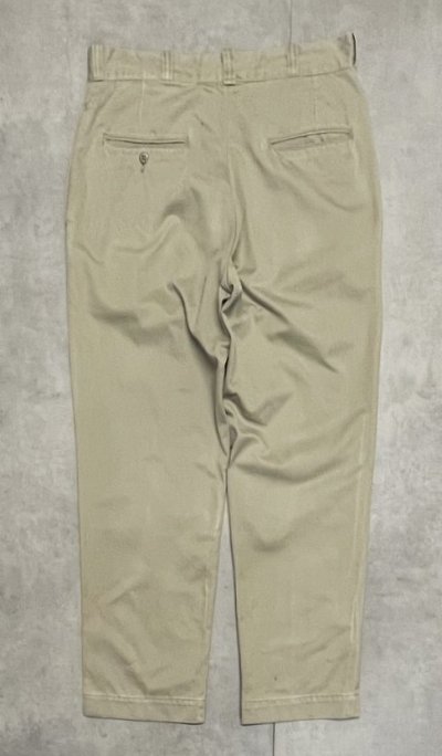 画像4: 60'S アメリカ軍 US ARMY コットン100% チノパンツ RAPIDアルミジップ (VINTAGE)