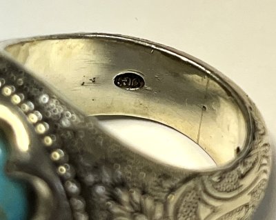画像5: スターリングシルバー x ターコイズ リング (VINTAGE)
