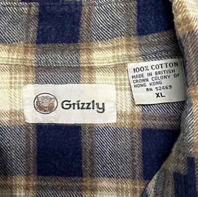 画像2: 80'S GRIZZLY プリントネル フランネルシャツ チェック柄 (VINTAGE)