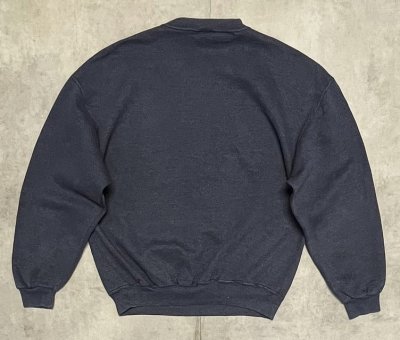 画像4: 90'S RUSSELL ATHLETIC 前Vガゼット付き クルーネック スウェットシャツ ネイビーヘザー メキシコ製 (VINTAGE)