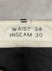 画像3: 00'S J.CREW "COVERT CLOTH" ボタンフライ ワークパンツ ブラック W34L30 (USED) (3)