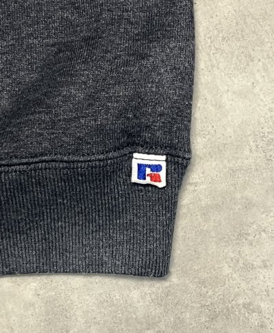 画像3: 90'S RUSSELL ATHLETIC 前Vガゼット付き クルーネック スウェットシャツチャコール USA製 (VINTAGE)