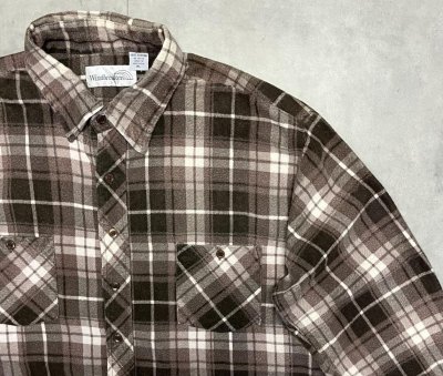 画像3: 90'S WINDBREAKER プリントネル フランネルシャツ チェック柄 (VINTAGE)