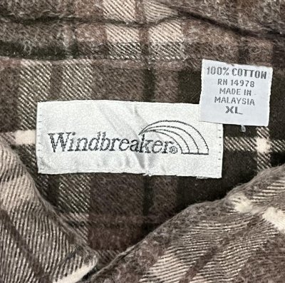 画像2: 90'S WINDBREAKER プリントネル フランネルシャツ チェック柄 (VINTAGE)
