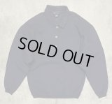 90'S LANDS' END 三角タグ 襟付き スウェットシャツ ネイビー USA製 (VINTAGE)