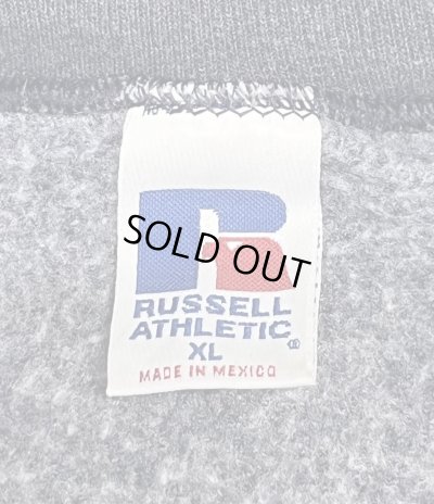 画像2: 90'S RUSSELL ATHLETIC 前Vガゼット付き クルーネック スウェットシャツ ネイビーヘザー メキシコ製 (VINTAGE)