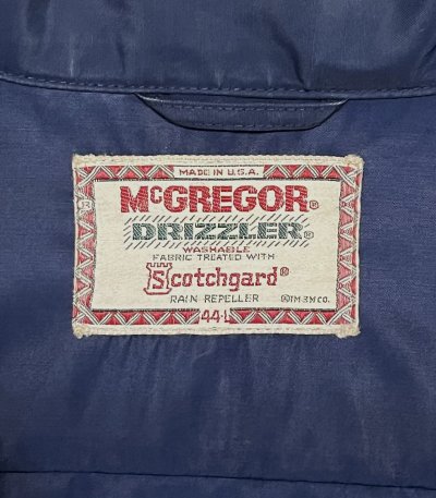 画像2: 60'S McGREGOR "DRIZZLER" チンスト付き ドリズラージャケット TALONジップ ネイビー USA製 (VINTAGE)