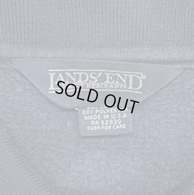 画像2: 90'S LANDS' END 三角タグ 襟付き スウェットシャツ ネイビー USA製 (VINTAGE)