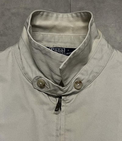 画像3: 90'S RALPH LAUREN 三角タグ チンスト付き ドリズラージャケット ベージュ (VINTAGE)