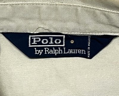 画像2: 90'S RALPH LAUREN 三角タグ チンスト付き ドリズラージャケット ベージュ (VINTAGE)