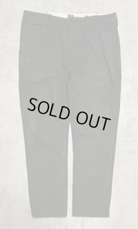 00'S J.CREW "COVERT CLOTH" ボタンフライ ワークパンツ ブラック W34L30 (USED)