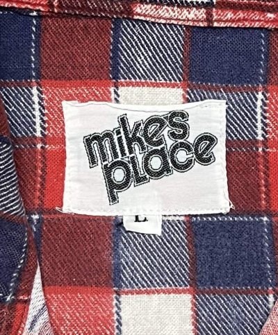 画像2: 80'S MIKES PLACE プリントネル フランネルシャツ チェック柄 (VINTAGE)